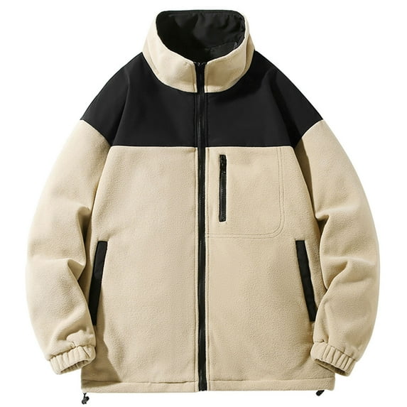 Viikei Mens Coats Outerwear Winter Mens Winter Coats Men's Fashion Winter Casual Fleece Pocket Zipper Jacket