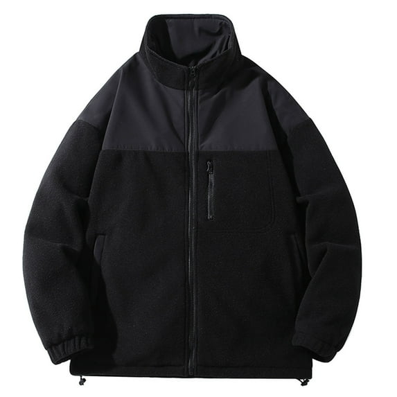 Viikei Mens Coats Outerwear Winter Mens Winter Coats Men's Fashion Winter Casual Fleece Pocket Zipper Jacket