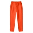 thumbnail image 1 of Viikei Mens Open Bottom Sweatpants with Pockets,Men's Fashion Drawstring Elastic Waist Solid Color Casual Sweat Length Pants Orange L, 1 of 1