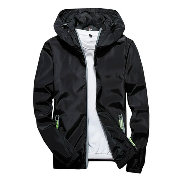 Viikei Mens Plus Size Jackets Clearance Mens Coats Outerwear Winter Mens Hoodies Leisure Windbreaker Zipper Jacket Coat