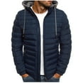 thumbnail image 1 of Viikei Mens Plus Size Jackets Mens Coats Outerwear Winter Mens Hoodies Long Sleeve Loose Double-Sided Plush Zipper Jacket Coat, 1 of 3