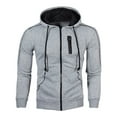 thumbnail image 1 of Viikei Mens Plus Size Jackets Clearance Mens Coats Outerwear Winter Mens Hoodies Windproof Ultra-Light Rainproof Windbreaker Zipper Jacket Coat, 1 of 4