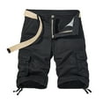 thumbnail image 1 of Viikei Mens Shorts Clearance Men Casual Solid Zipper Button Pockets Cropped Cargo Shorts, 1 of 3