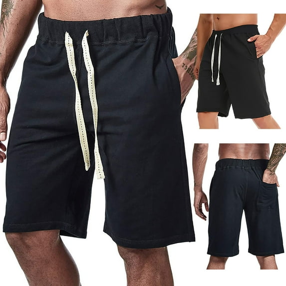 Viikei Mens Shorts Clearance Plus Size Shorts for Men Loose Shorts Summer Casual Drawstring Sweatpants
