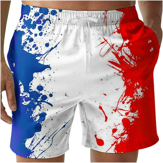 Viikei Mens Shorts Clearance under $5,Mens Shorts Athletic Men Casual Fashion Print with Pockets Elastic Waist Sport Shorts Pants