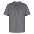thumbnail image 1 of Viikei Mens T-shirts Under $10 Clearance Short Sleeve Shirts Tops Retro Solid Color Loose, 1 of 7