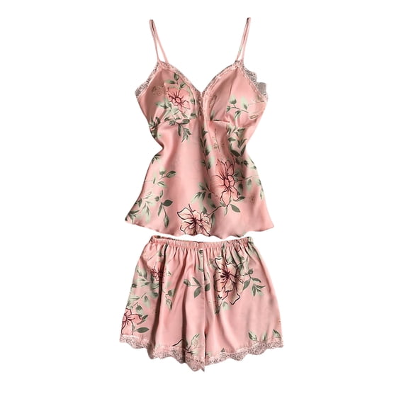 Viikei Pajamas for Women Set Christmas Pajamas Women Lace Printing Nightwear Underwear Set Sleepwear