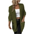 thumbnail image 1 of Viikei Plus Size Cardigans for Women Sweater Coat Cardigan Women Cardigans Clearance Casual Soild Long Sleeve Pocket Knit Cardigan Sweater Coat, 1 of 5
