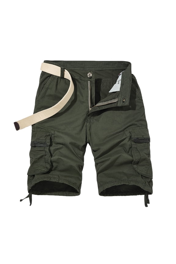 Men's Shorts Clearance Mens Shorts Mens Shorts Athletic Plus Size Shorts for Men Casual Solid Zipper Button Pockets Cropped Cargo