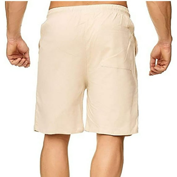 Viikei Plus Size Men's Shorts on Clearance Sports Leisure Cotton Linen Running Training Short Pants