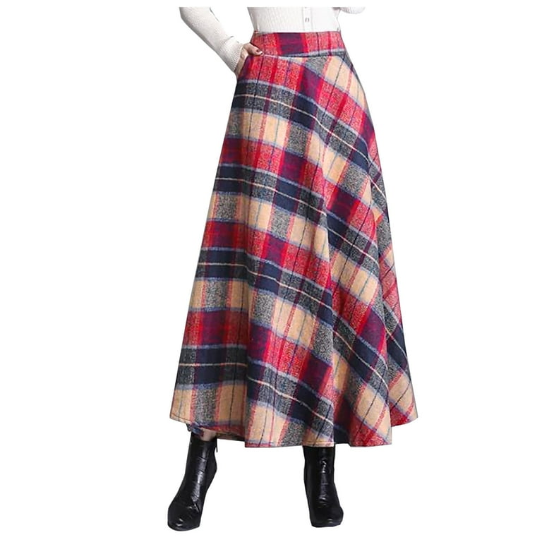 Black and Friday Womens Clothing Clearance Viikei Plus Size Skirts for Women Pocket Long High Print Long Walmart