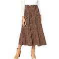 thumbnail image 1 of Viikei Plus Size Skirts for Women Print Ruched Ruffles Pocket Elastic Waist Bohemian Style, 1 of 9