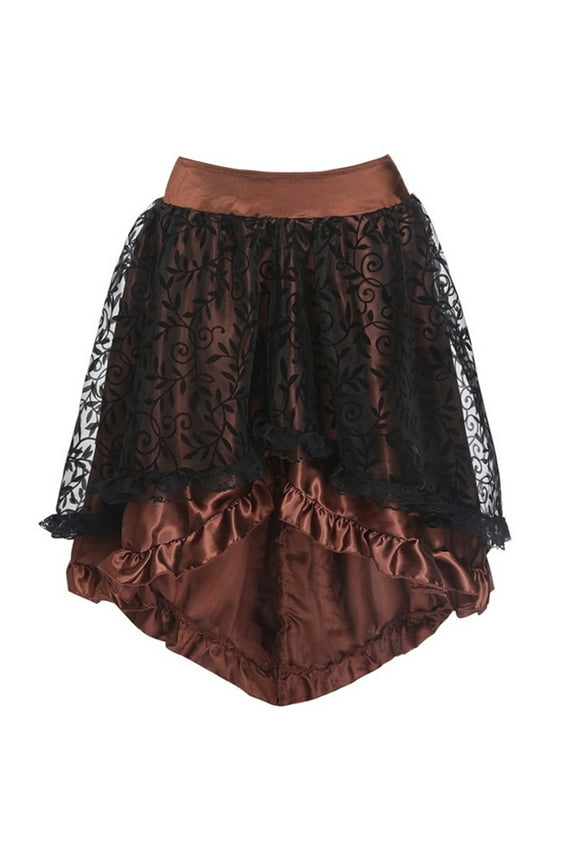 Plus Size Skirts for Women Punk Mesh Cosplay Costume Retro Gothic Pirate Dance