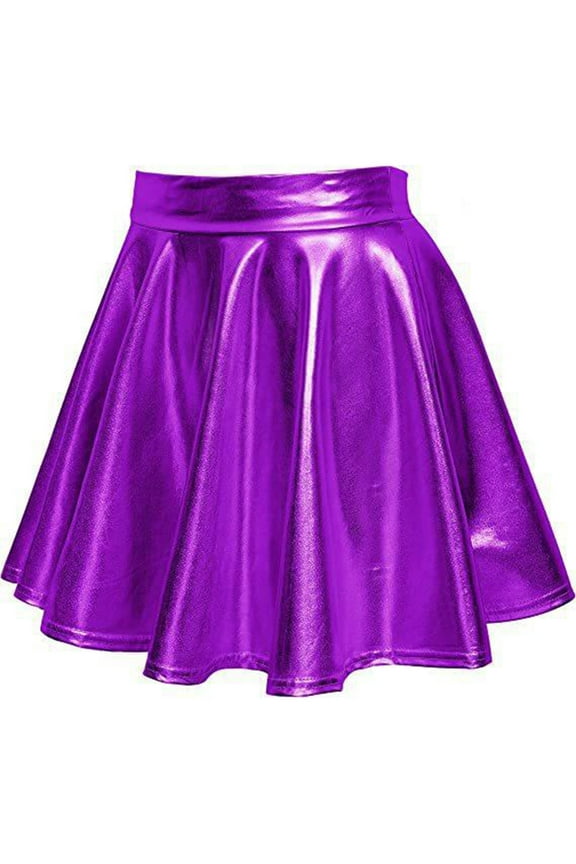 Plus Size Skirts for Women Scottish Holiday Punk Leather Pleated