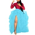 thumbnail image 1 of Viikei Plus Size Skirts for WomenTulle High Waist Ruffle Wedding Puffy Maxi Long Skirts, 1 of 7