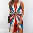 thumbnail image 1 of Viikei Plus Size Summer Maxi Dress for Women,Women's High-Low Short Sleeve Dress,2025 New Women's Printed V-neck Chest Button Sleeveless Dress Khaki S, 1 of 5
