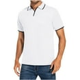 thumbnail image 1 of Viikei Plus Size T-Shirts for Men Short Sleeve Clearance Solid Color Buttons Shirt Tops, 1 of 6