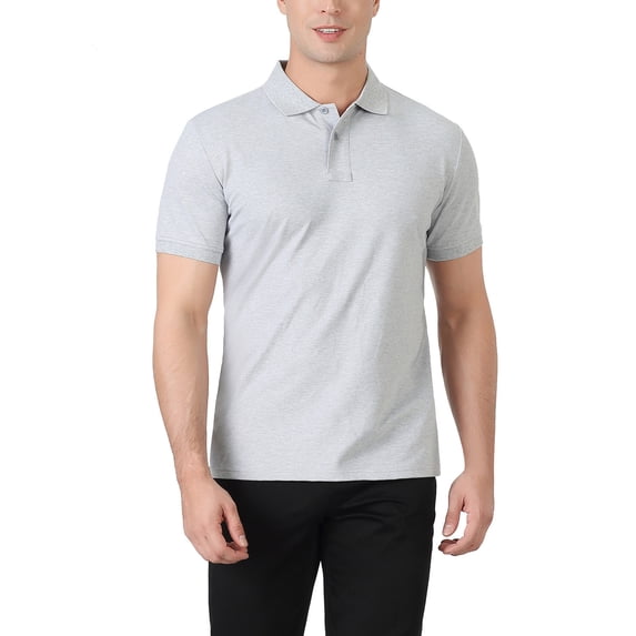 Viikei Plus Size T-shirts for Men Short Sleeve Clearance Summer Lapel Button Solid Business Shirt