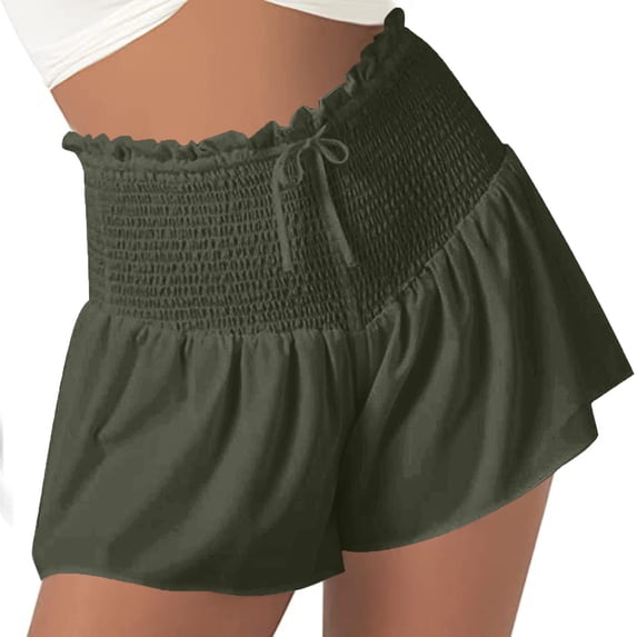Viikei Plus Size Women Shorts Clearance Under $10 Women Drawstring Shorts Casual Summer Flowy High Waisted Spors Shorts Quick Dry Cute Beach Short Pants