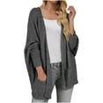 thumbnail image 1 of Viikei Plus Size Womens Cardigans Clearance Winter Coats for Women Solid Open Front Soft Pocket Long Sleeve Cardigan Jackets, 1 of 6