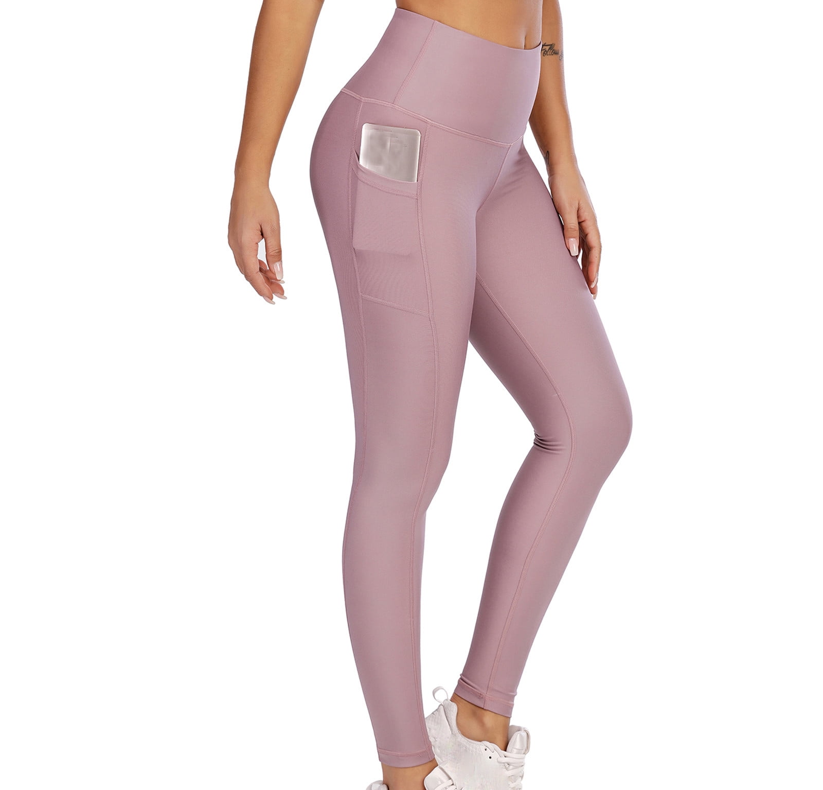 Viikei Plus Size Yoga Pants for Women Solid Pocket Leggings Sports  Nine-Point Yoga Pants 
