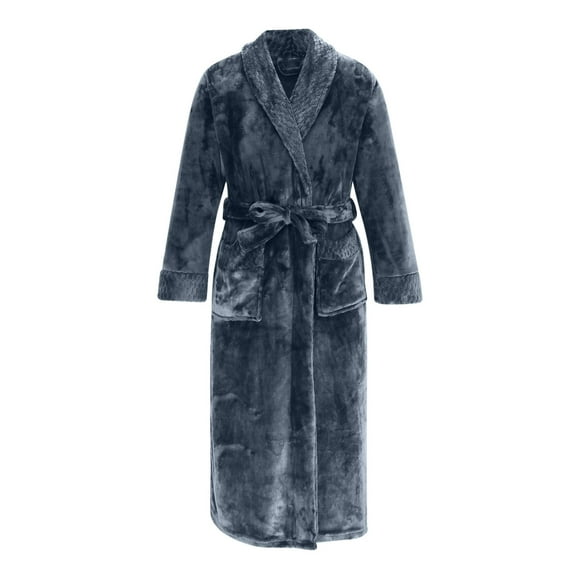 Viikei Robes for Men,Viikei Mens Robes,Warm Soft Plush Mens Robe with Hood,Plus Size Plus Thick Robe for Men with Side Pocket and Belt,Bathrobes for Men Gifts