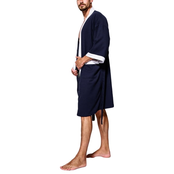 Viikei Robes for Men,Viikei Mens Robes,Warm Soft Plush Mens Robe with Hood,Plus Size Plus Thick Robe for Men with Side Pocket and Belt,Bathrobes for Men Gifts