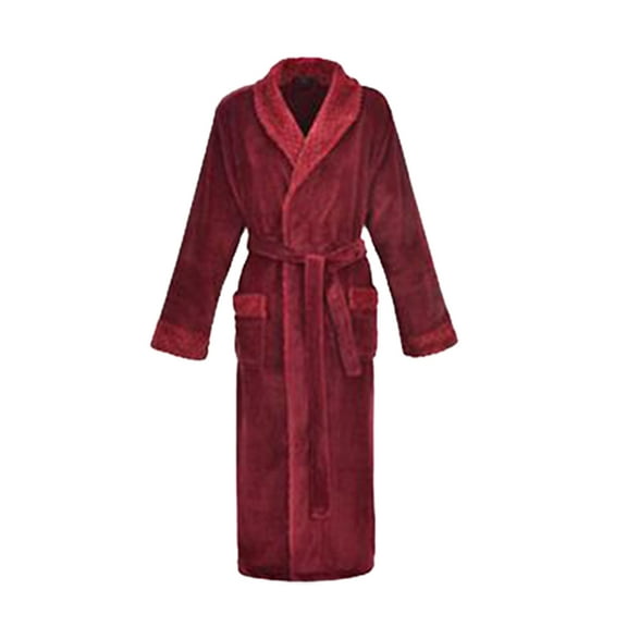 Viikei Robes for Men,Viikei Mens Robes,Warm Soft Plush Mens Robe with Hood,Plus Size Plus Thick Robe for Men with Side Pocket and Belt,Bathrobes for Men Gifts
