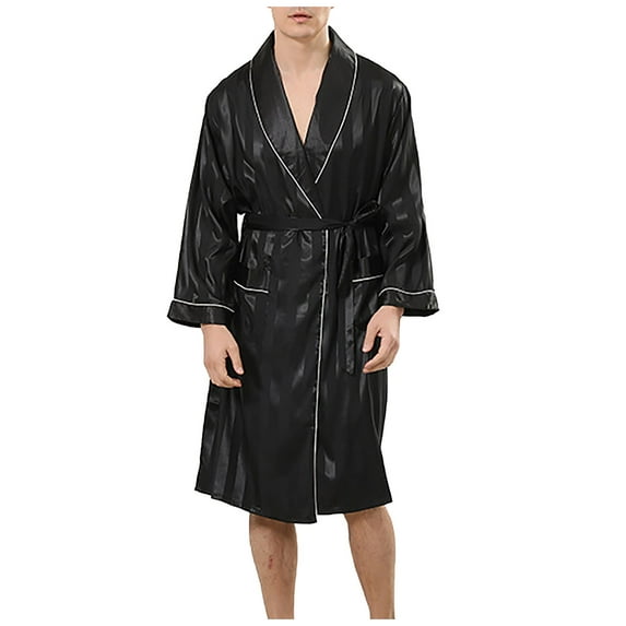 Viikei Robes for Men,Viikei Mens Robes,Warm Soft Plush Mens Robe with Hood,Plus Size Plus Thick Robe for Men with Side Pocket and Belt,Bathrobes for Men Gifts