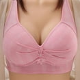 thumbnail image 1 of Viikei Sleep Bra Wireless Comfort Overnight,Women's Non Steel Ring Style Printed Gathered Middle Button Breathable Underwear Daily Bra Hot Pink （42/95）, 1 of 1