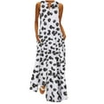 thumbnail image 1 of Viikei Sleeveless Dress Summer Dresses for Women Plus Size Dresses Clearance Plus Size Print Daily Casual Sleeveless Vintage Bohemian V-Neck Maxi Dress, 1 of 8