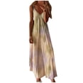 thumbnail image 1 of Viikei Sleeveless Dress Summer Dresses for Women Plus Size Dresses Clearance Fashion Plus Size Tie-dye Print Sleeveless V-Neck Camisole Long Dress, 1 of 6