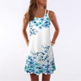 thumbnail image 1 of Viikei Sleeveless Dress Summer Dresses for Women Plus Size Dresses Summer Vintage Sleeveless 3D Floral Print Bohe Tank Short Mini Dress, 1 of 1