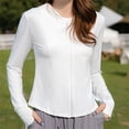 thumbnail image 1 of Viikei Summer Hiking UV Protective Jacket Women's UPF 50+ Outdoor Wear,2025 Women's New Lightweight Breathable Casual Fashion Waist Sunblock Coat White L, 1 of 1