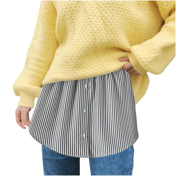 Viikei Summer Skirts for Women Skirts Clearance Sale Skirt Plus Size Layered Tiered Sheer Stripe Printing Extender Half Slip Plus Size Skirt