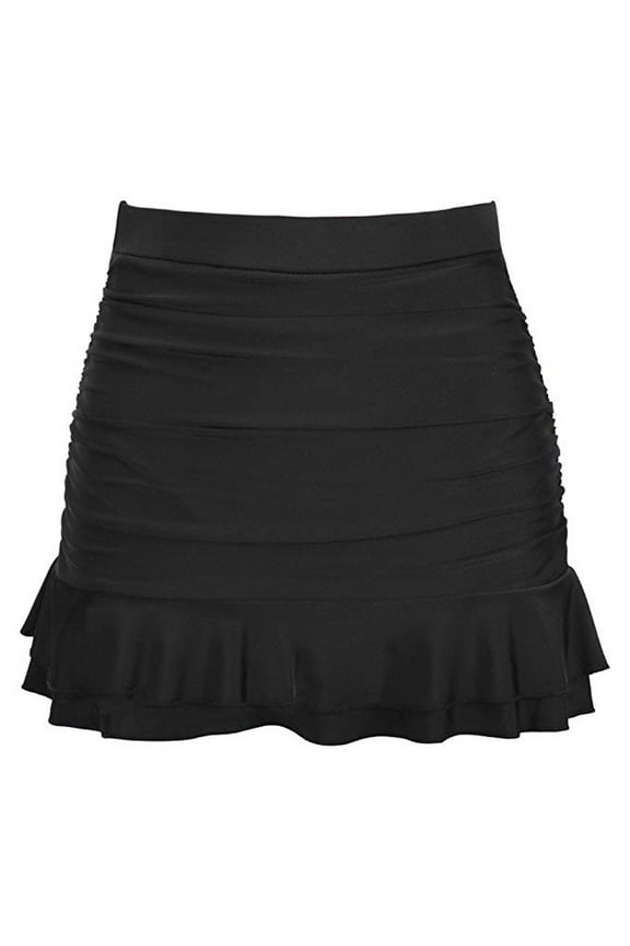 Summer Skirts for Women Skirts Clearance Sale Skirt Plus Size Skirted Bikini Bottom High Waisted Shirred Bottom Ruffles Swim Wear