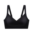 thumbnail image 1 of Viikei T-Shirt Bra Seamless Invisible Underwear,Women's Solid Color Seamless Nude Lifting Soft Support Bra for Women Everyday Bras Black L, 1 of 2