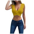 thumbnail image 1 of Viikei Tank Top for Women Sleeveless Tops Plus Size Fashion Casual Solid Color Bottom Strap V-Neck Navel Revealing Vest, 1 of 5