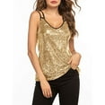 thumbnail image 1 of Viikei Tank Top for Women Sleeveless Tops Plus Size V-Neck Sleeveless Spaghetti Straps Sequin Solid Tank tops Camisole Vest, 1 of 9