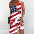 thumbnail image 1 of Viikei Trendy Cold-Shoulder Sleeveless Dress,2025 New Women's Printed V-neck Chest Button Sleeveless Dress Red XXL, 1 of 5