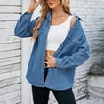 thumbnail image 1 of Viikei Trendy Women's Washed Denim Jacket with Pockets Retro 90s Fashion,Women's Denim Jacket for a Cool Look,Women's Color Lapel Look Slimmer Sleeve Denim Jacket Light Blue S, 1 of 9