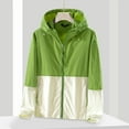 thumbnail image 1 of Viikei UPF 50+ Women's Casual Sun Shirt Summer Lightweight Blouse,men and women Lightweight Cool and Lightweight Color blocking splicing Sunscreen Jacket Coat Green S, 1 of 1
