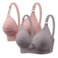 thumbnail image 1 of Viikei Ultra-Comfortable Everyday Bra Wireless Freedom,Woman's Printing Gathered Together Large Size Daily Bra Underwear No Rims Multicolor XXL, 1 of 1