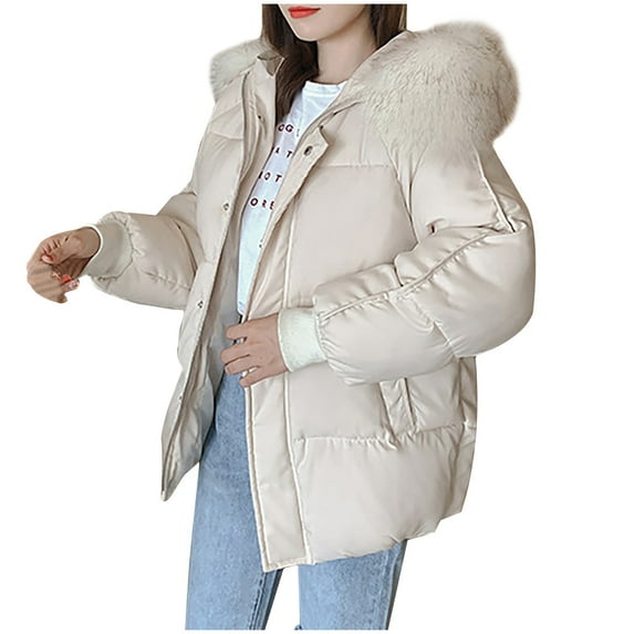Viikei Winter Coats for Women 2020 Winter Womens Warm Coat Hooded Jacket Slim Winter Outwear Plus Velvet