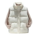 thumbnail image 1 of Viikei Winter Coats for Women Fashion Women Pocket Coat Long Jacket Winter Sleeveless Down Cotton Waistcoat, 1 of 2