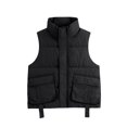 thumbnail image 1 of Viikei Winter Coats for Women Fashion Women Pocket Coat Long Jacket Winter Sleeveless Down Cotton Waistcoat, 1 of 2