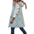 thumbnail image 1 of Viikei Winter Coats for Women Fashion Women Pocket Coat Long Jacket Winter Sleeveless Down Waistcoat, 1 of 3