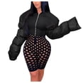 thumbnail image 1 of Viikei Winter Coats for Women Women Jacket Down Padded Solid Jacket Zipper Warm Patchwork Jacket, 1 of 3