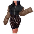 thumbnail image 1 of Viikei Winter Coats for Women Women Jacket Down Padded Solid Jacket Zipper Warm Patchwork Jacket, 1 of 3
