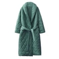 thumbnail image 1 of Viikei Winter Coats for Women Women's Casual Cotton Coat Rhombic V-neck Long Belt Warm Loose Coat, 1 of 3